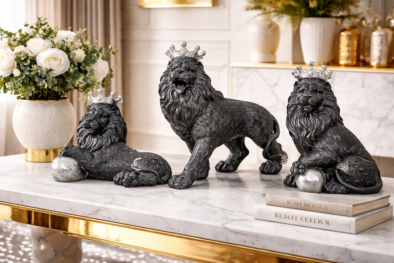 Rasin Lion showpiece Statue | King Lion Statue | Lion Idol showpiece